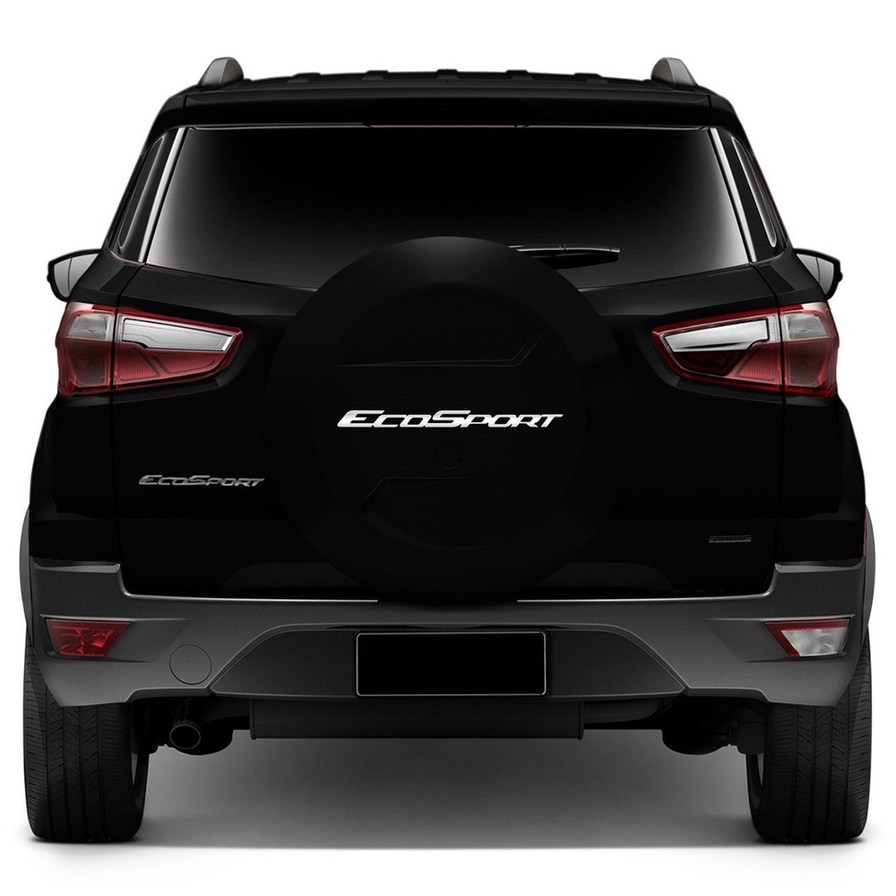 Capa Estepe Ford Ecosport 2003 A 2019 Preto Ebony Rígida com Furo para Trava Antifurto Bepo